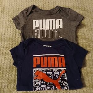 PUMA 6/9 Months Kids' Gray and Navy Tees